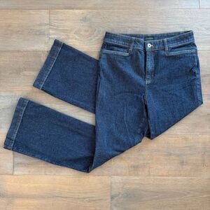 Talbots Dark Wash High-Rise Flare Leg Jeans Size 8